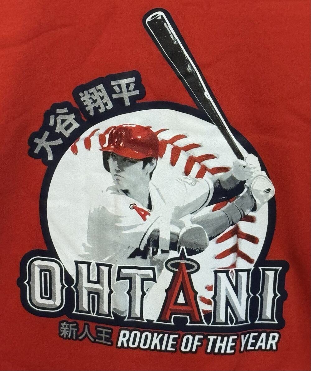 NWOT Shohei Ohtani Rookie of The Year Red Sweatshirt XL LA Angels Dodgers